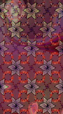 Kabile sanatı boho baskısı, klasik çiçek arkaplanı. Arkaplan dokusu, duvar kağıdı, kahverengi renkli çiçek teması. Soyut etnik raster çizim kalıbı.