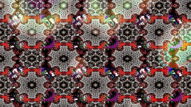 Raster Illustrasyon 'daki Çiçek Deseni' nin son moda çizimi. Renkli Yaz Temalı eskiz kalıbı. Düz Çiçek Elementleri Tasarımı. Güzel kumaş deseni.