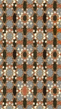 Çiçekli karalama şeklinde Raster çiçek deseni. Nazik, yaz çiçekleri kahverengi ve gri renklerde. Raster illüstrasyonu.