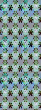 Mavi ve nötr renklerde çiçekler. Küçük çiçekte sevimli çiçek deseni var..