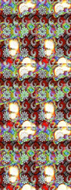 Sevimli çiçek raster deseni. Renkli Bahar Teması eskiz kalıbı. Düz Çiçek Elementleri Tasarımı. Gri ve nötr renkte çiçekler.