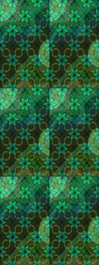 Renkli Bahar Teması eskiz kalıbı. Düz Çiçek Elementleri Tasarımı. Raster illüstrasyonundaki çiçek desenli çizim. Yeşil ve gri renkte çiçekler.