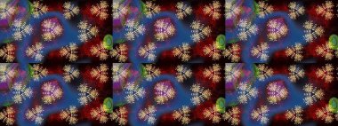 Çiçek çelengi. Kıvırcık, parlak örgü. Şablon, pürüzsüz, çiçekli kenar. Güzel, parlak, pürüzsüz kumaş, tuval. Eski moda arka plan. Raster illüstrasyonu.