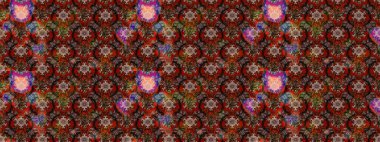 Kahverengi ve kırmızı renkte çiçekler. Çiçekli karalama şeklinde Raster çiçek deseni. Nazikçe, güzel çiçek arkaplanı..