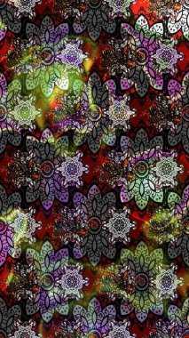 Çiçek desenli eskiz, darbeler, sıçramalar, yaz çiçekleri. Gri ve siyah renkli çiçekler. Raster illüstrasyonu.