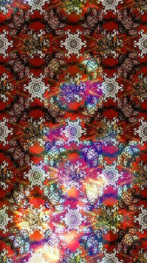 Motley illüstrasyonu. Robot resim. Küçük renkli çiçekler. Çiçekli bahar çiçekleri. Moda baskıları için zarif bir şablon. Küçük çiçekte şirin desenler.