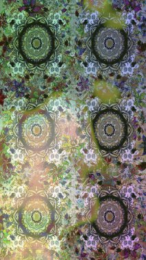 Cute flower raster pattern. Colour Summer Theme sketch pattern Background. Flowers on gray and neutral colors. Flat Flower Elements Design.