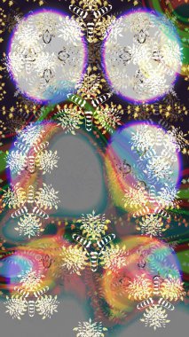 On gray and neutral colors. 3d flowers, seamless. Raster illustration.