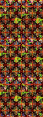 Çiçekli bahar çiçekleri. Küçük çiçekte güzel bir desen. Moda baskıları için zarif bir şablon. Küçük renkli çiçekler. Motley illüstrasyonu.