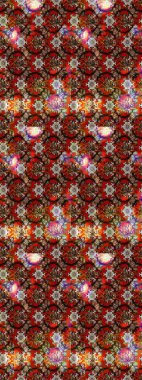 Raster illüstrasyonundaki çiçek desenli çizim. Kahverengi ve kırmızı renklerde. Güzel kumaş deseni. Raster illüstrasyonu.