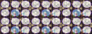 Raster illüstrasyonu. Küçük çiçekli şirin bir desen. Çiçek ve yapraklı çiçek deseni.