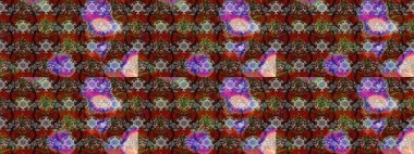 Dallı bahar çiçekleri ile desen, kahverengi ve gri renkler ile çiçek silueti. Raster deseni.