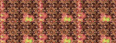 Kahverengi ve pembe renkte çiçekler. Renkli bahar temalı eskiz kalıbı. Düz Çiçek Elementleri Tasarım Raster illüstrasyonu. Çiçekli çiçek deseni, suluboya..