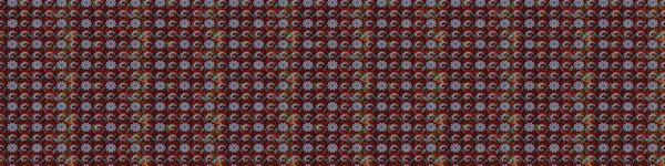 Raster illüstrasyonundaki çiçek desenli çizim. Kırmızı ve siyah renkte çiçekler.