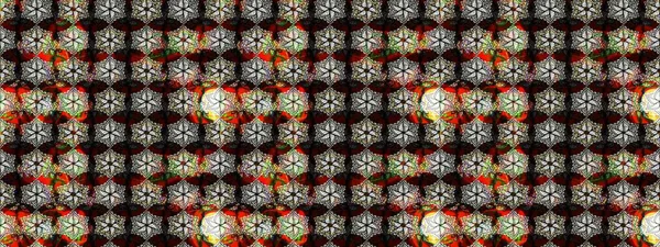 Renkli Yaz Temalı eskiz kalıbı. Raster Illustrasyon 'daki Çiçek Deseni' nin son moda çizimi. Düz Çiçek Elementleri Tasarımı. Siyah ve kahverengi renkte çiçekler.