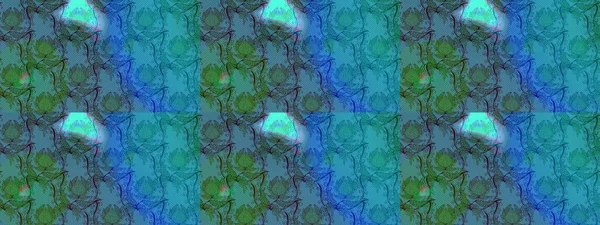 Çiçek tasarımı için inanılmaz bir kolaj cenneti tarzı. Çiçekli zambaklar kusursuz bir arka plan. Parlak çiçekli kolaj çiçekleri mavi ve yeşil.