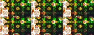 Tekstil, tebrik kartı, boyama kitabı, telefon kılıfı baskısı için kullanılabilir. Etnik Mandala süsü. Raster Henna dövme stili. Hint çiçekli desenli şal desenli..