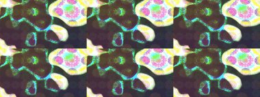 Sevimli çiçek raster deseni. Düz Çiçek Elementleri Tasarımı. Kahverengi ve gri renkli çiçekler. Renkli Yaz Temalı Kusursuz Arkaplan.