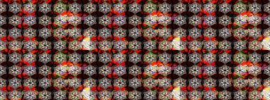 Raster illüstrasyonu. Egzotik çiçekler, botanik olarak parlak, siyah ve kahverengi renkler. Klasik tropikal doğal elementlerin suluboya seti.