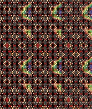 Çiçekli karalama şeklinde Raster çiçek deseni. Yumuşak, yaz çiçekli arka plan. Siyah ve kahverengi renkte çiçekler.