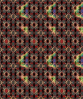 Çiçekli karalama şeklinde Raster çiçek deseni. Yumuşak, yaz çiçekli arka plan. Siyah ve kahverengi renkte çiçekler.