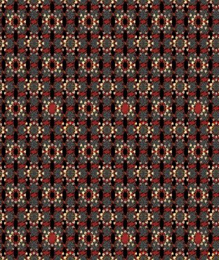 Çiçekli karalama şeklinde Raster çiçek deseni. Yumuşak, bahar çiçekli arka plan. Siyah ve kahverengi renkte çiçekler.