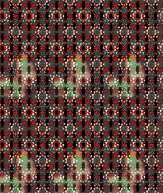 Çiçek desenli çizim. Raster illüstrasyonu. Asya tekstil tarzında. Güzel kumaş deseni. Renkli Bahar Teması eskiz kalıbı. Düz Çiçek Elementleri Tasarımı.