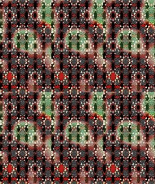 Raster illüstrasyonundaki çiçek desenli çizim. Siyah ve kahverengi renkte çiçekler. Renkli Bahar Teması eskiz kalıbı. Düz Çiçek Elementleri Tasarımı.