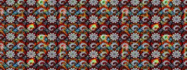 Suluboya tarzında siyah ve gri renkte çiçekler. Raster illüstrasyonunda çiçek deseni çizimi.