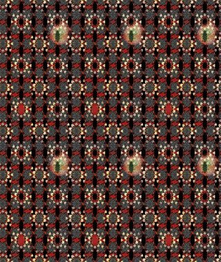 Küçük çiçekli yay deseni çiz. Raster illüstrasyonu. Suluboya tarzında siyah ve kahverengi renkler üzerine.