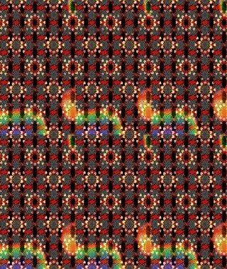 Yaprak ve çiçeklerin suluboya resimleri, siyah ve kırmızı renkler üzerine çizimler. Yumuşak, bahar çiçekleri siyah ve kırmızı renklerde. Raster illüstrasyonu.