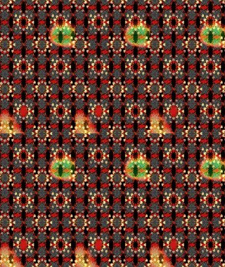 Raster suluboya çiçek deseni, narin çiçekler, siyah ve kırmızı çiçekler, tebrik kartı şablonu. Güzel kumaş deseni.