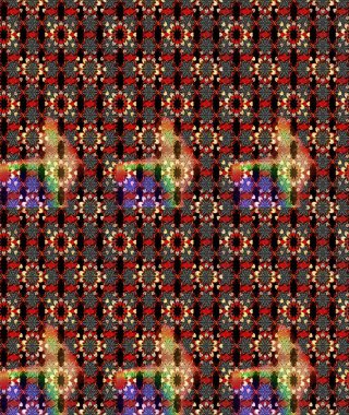 Sevimli çiçek raster deseni. Modaya uygun kumaş deseni. Renkli Yaz Temalı eskiz kalıbı. Düz Çiçek Elementleri Tasarımı.