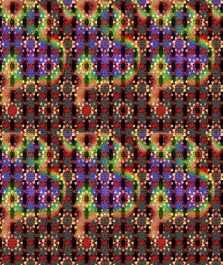 Çiçekli karalama şeklinde Raster çiçek deseni. Yumuşak, bahar çiçekli arka plan. Siyah ve kırmızı renkte çiçekler.