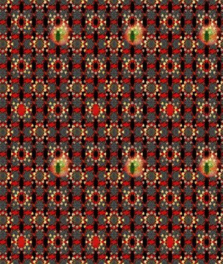 Sevimli çiçek raster deseni. Siyah ve kırmızı renkte çiçekler. Sketch Colour Spring Theme eskiz kalıbı. Düz Çiçek Elementleri Tasarımı.