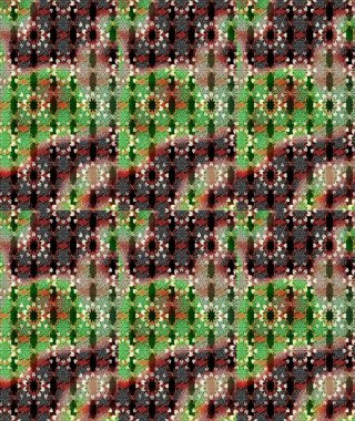 Raster suluboya çiçek deseni, narin çiçekler, kahverengi ve yeşil çiçekler, tebrik kartı şablonu. Güzel kumaş deseni.