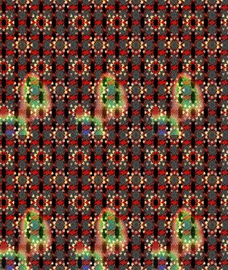 Küçük çiçekteki sevimli çiçek deseni. Güzel karalamalı çiçek desenli çizim. Güzel kumaş deseni. Raster illüstrasyonu.