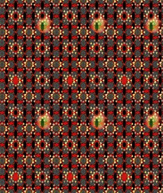 Sevimli çiçek raster deseni. Siyah ve kırmızı renkte çiçekler. Sketch Colour Spring Theme eskiz kalıbı. Düz Çiçek Elementleri Tasarımı.