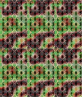 Çiçekli karalama şeklinde Raster çiçek deseni. Yumuşak, yeşil ve kahverengi renkte yaz çiçekleri. Raster illüstrasyonu.