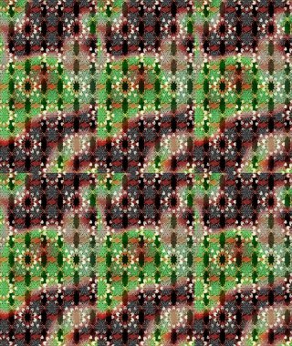 Raster suluboya çiçek deseni, narin çiçekler, kahverengi ve yeşil çiçekler, tebrik kartı şablonu. Güzel kumaş deseni.