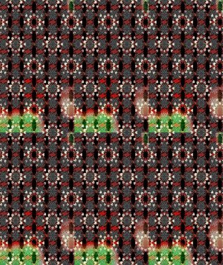 Siyah ve kahverengi çiçekler. Eskiz arkaplan modeli. Suluboya, elle çizilmiş. Raster stoku.