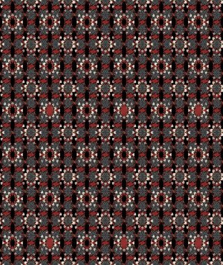 Çiçekli yumuşak bir eskiz şekli. Raster çiçekleri klasik tarzda çizilmiş. Yumuşak, bahar çiçekleri siyah ve kahverengi renklerde. Raster illüstrasyonu.