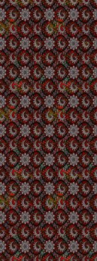 Renkli Yaz Temalı eskiz kalıbı. Düz Çiçek Elementleri Tasarımı. Kahverengi ve siyah renkli çiçekler. Çiçekli retro deseni çiz.