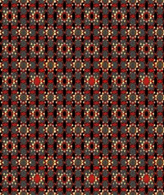 Siyah ve kırmızı üzerine çiçekler. Eskiz arkaplan modeli. Suluboya, elle çizilmiş. Raster stoku.