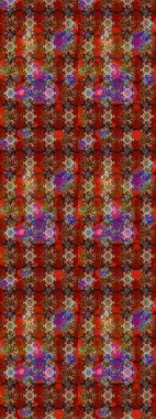 Renkli Bahar Teması eskiz kalıbı. Düz Çiçek Elementleri Tasarımı. Raster illüstrasyonundaki çiçek desenli çizim. Süslü kumaş deseni.