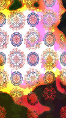 Raster. Elegant, bright and sketch pink and white flower pattern design. It can be used on mug prints, baby apparels, wallpaper, wrapping boxes etc.