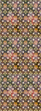 Raster illustration. Raster illustration. In sketch style brown and beige colors. Collection of hand drawn flowers and plants. Seamless floral pattern with cute doodles flowers.