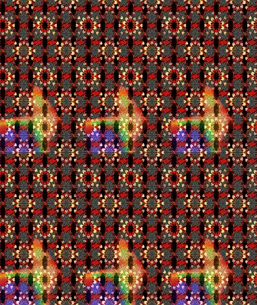 Raster güzel bir çiçek deseni çizmiş. Bahar mevsimi. Tatil havası. Nazik romantik baskı. Siyah ve kırmızı renkte çiçekler.