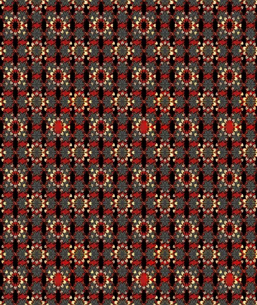 Siyah ve kırmızı üzerine çiçekler. Eskiz arkaplan modeli. Suluboya, elle çizilmiş. Raster stoku.