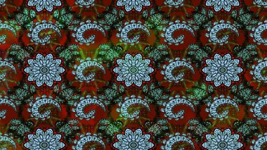 Eskiz geçmişi. Tomurcukları papatya çiçekleri olan sevimli bir çiçek deseni. Kumaş, tekstil, duvar kağıdı baskısı için. Raster illüstrasyonu. Eski usul. Miles Fleur, dandik süs.